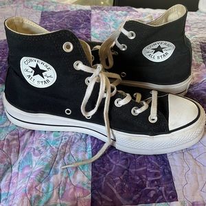 Black platform converse